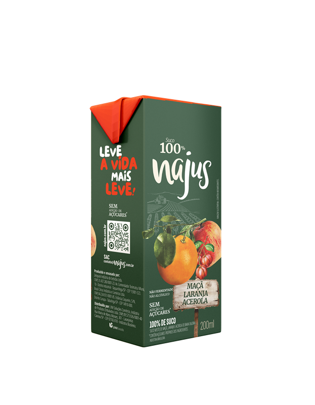 Suco Najus Maçã Laranja Acerola 100%